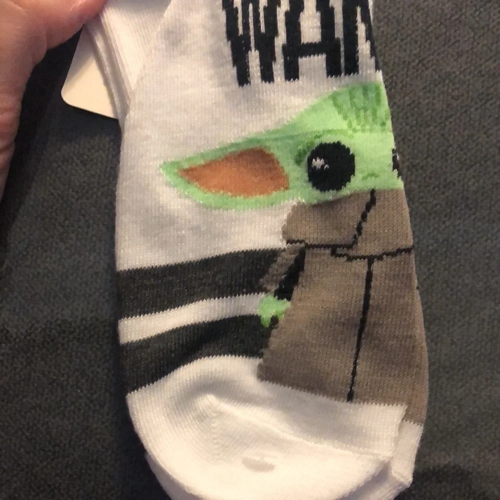Star Wars Boys No Show Socks Size 4-10 baby yoda NWT